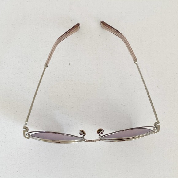 OSCAR de la RENTA Silver Oversize Teardrop Sunglasses Embellished - Picture 5 of 9